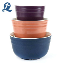 New style color custom home matte cheap round ceramic salad bowl
